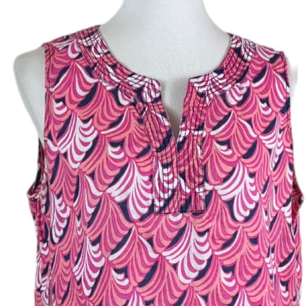 Talbots Blouse Split Neck Popover Sleeveless Top … - image 5